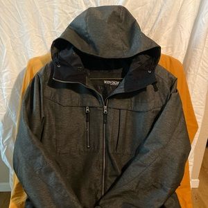 Body Glove - charcoal gray snowboarding jacket - soft shell - mens - M